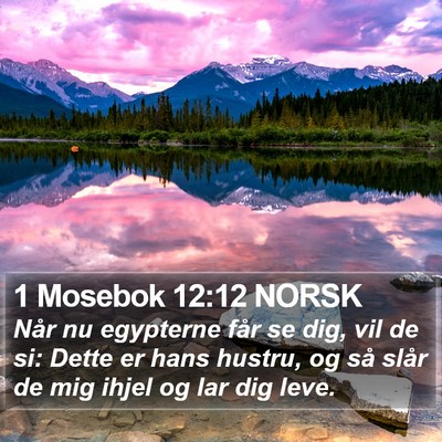 1 Mosebok 12:12 NORSK Bible Verse Image