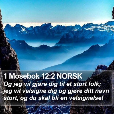 1 Mosebok 12:2 NORSK Bible Verse Image