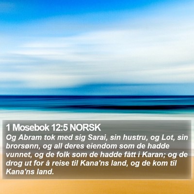 1 Mosebok 12:5 NORSK Bible Verse Image