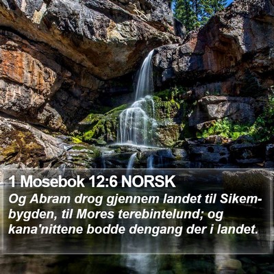 1 Mosebok 12:6 NORSK Bible Verse Image