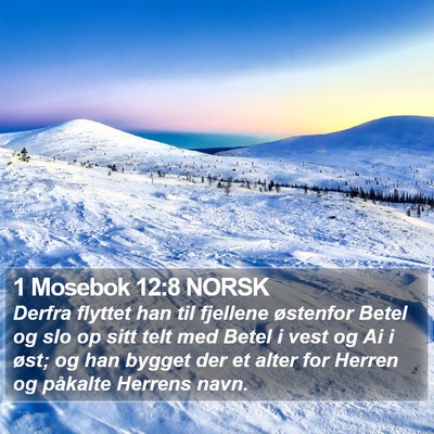 1 Mosebok 12:8 NORSK Bible Verse Image