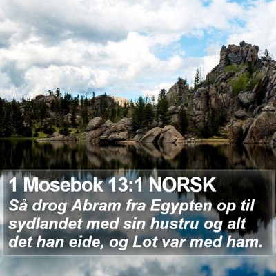 1 Mosebok 13:1 NORSK Bible Verse Image