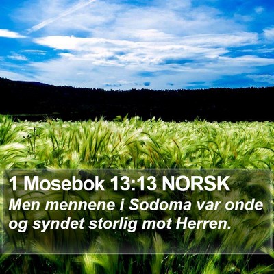 1 Mosebok 13:13 NORSK Bible Verse Image