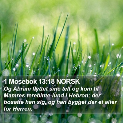 1 Mosebok 13:18 NORSK Bible Verse Image