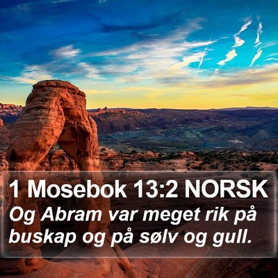 1 Mosebok 13:2 NORSK Bible Verse Image
