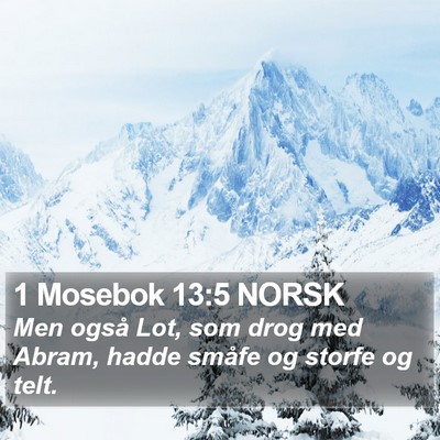 1 Mosebok 13:5 NORSK Bible Verse Image