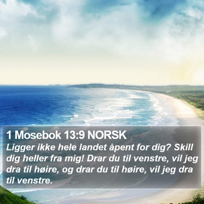 1 Mosebok 13:9 NORSK Bible Verse Image
