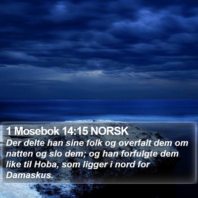 1 Mosebok 14:15 NORSK Bible Verse Image