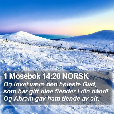 1 Mosebok 14:20 NORSK Bible Verse Image