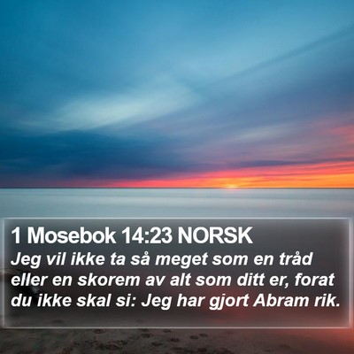 1 Mosebok 14:23 NORSK Bible Verse Image