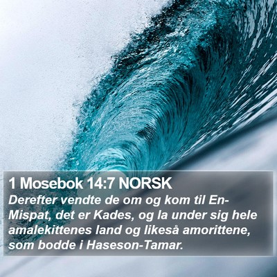 1 Mosebok 14:7 NORSK Bible Verse Image