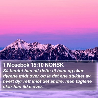 1 Mosebok 15:10 NORSK Bible Verse Image