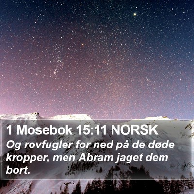 1 Mosebok 15:11 NORSK Bible Verse Image