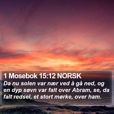 1 Mosebok 15:12 NORSK Bible Verse Image