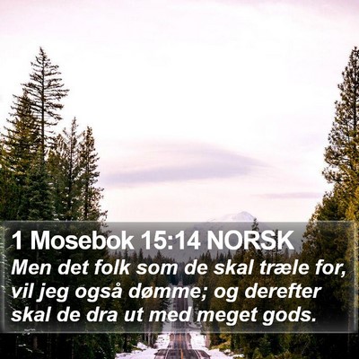 1 Mosebok 15:14 NORSK Bible Verse Image