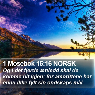 1 Mosebok 15:16 NORSK Bible Verse Image