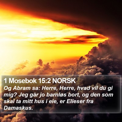 1 Mosebok 15:2 NORSK Bible Verse Image