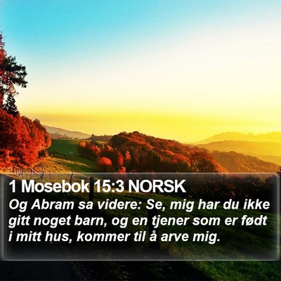 1 Mosebok 15:3 NORSK Bible Verse Image