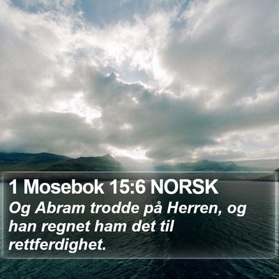 1 Mosebok 15:6 NORSK Bible Verse Image