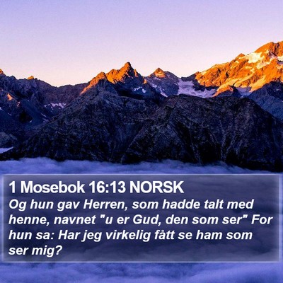 1 Mosebok 16:13 NORSK Bible Verse Image