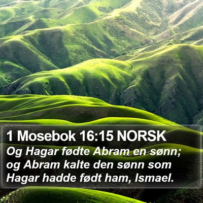 1 Mosebok 16:15 NORSK Bible Verse Image