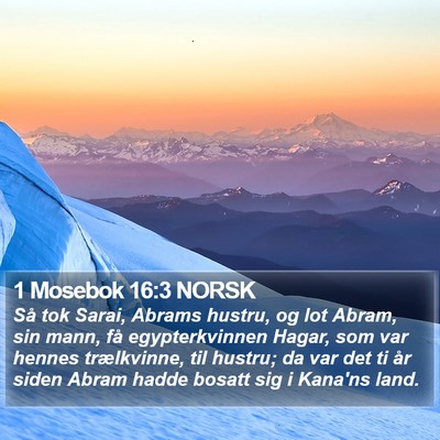 1 Mosebok 16:3 NORSK Bible Verse Image