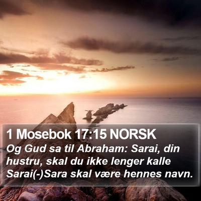 1 Mosebok 17:15 NORSK Bible Verse Image