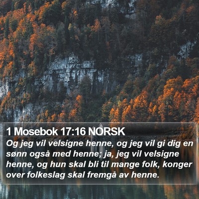 1 Mosebok 17:16 NORSK Bible Verse Image