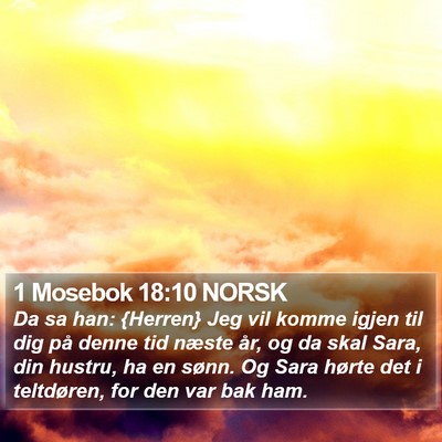 1 Mosebok 18:10 NORSK Bible Verse Image