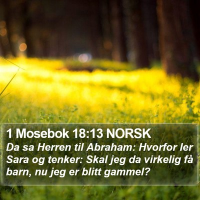 1 Mosebok 18:13 NORSK Bible Verse Image