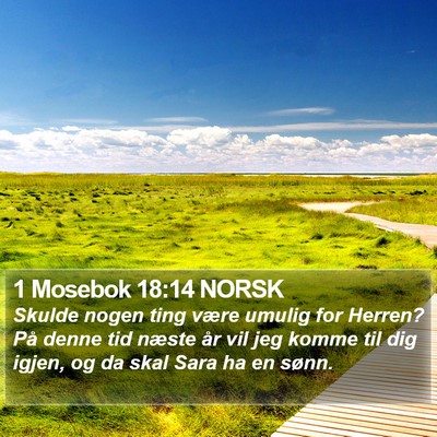 1 Mosebok 18:14 NORSK Bible Verse Image