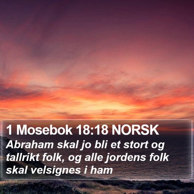 1 Mosebok 18:18 NORSK Bible Verse Image