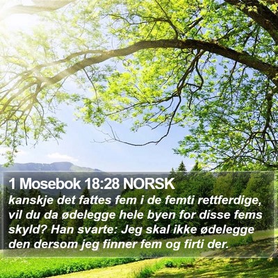 1 Mosebok 18:28 NORSK Bible Verse Image