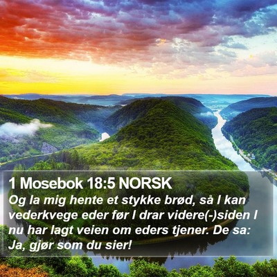 1 Mosebok 18:5 NORSK Bible Verse Image