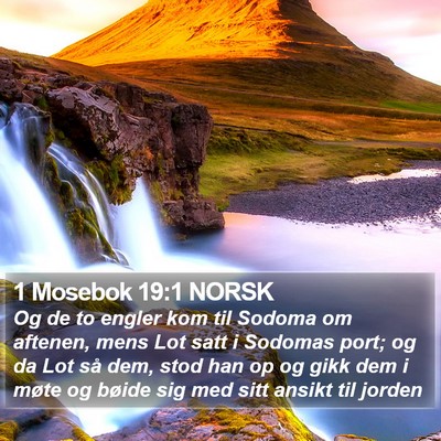 1 Mosebok 19:1 NORSK Bible Verse Image