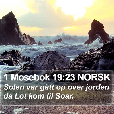 1 Mosebok 19:23 NORSK Bible Verse Image