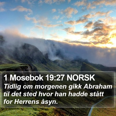 1 Mosebok 19:27 NORSK Bible Verse Image