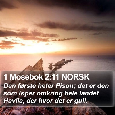 1 Mosebok 2:11 NORSK Bible Verse Image