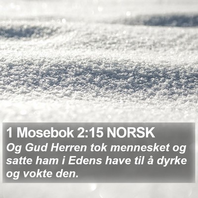 1 Mosebok 2:15 NORSK Bible Verse Image
