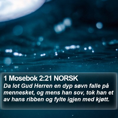 1 Mosebok 2:21 NORSK Bible Verse Image