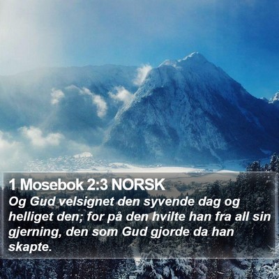 1 Mosebok 2:3 NORSK Bible Verse Image