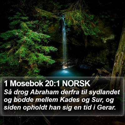 1 Mosebok 20:1 NORSK Bible Verse Image