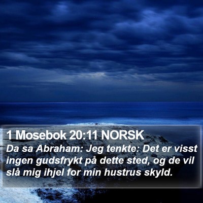 1 Mosebok 20:11 NORSK Bible Verse Image