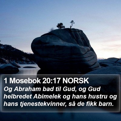1 Mosebok 20:17 NORSK Bible Verse Image