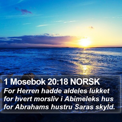 1 Mosebok 20:18 NORSK Bible Verse Image