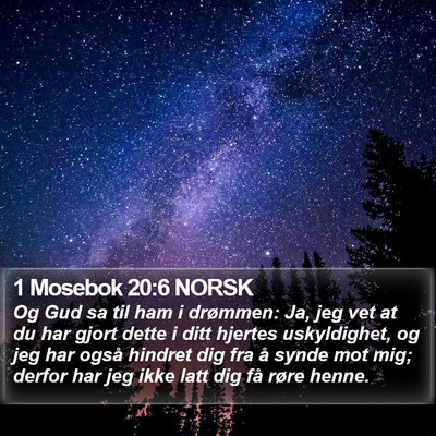 1 Mosebok 20:6 NORSK Bible Verse Image