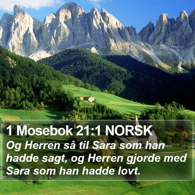 1 Mosebok 21:1 NORSK Bible Verse Image