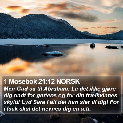 1 Mosebok 21:12 NORSK Bible Verse Image