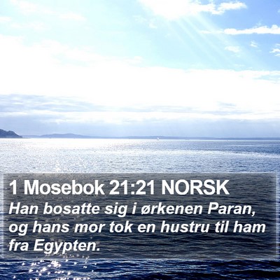 1 Mosebok 21:21 NORSK Bible Verse Image