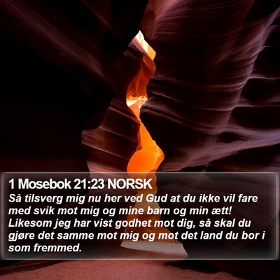1 Mosebok 21:23 NORSK Bible Verse Image